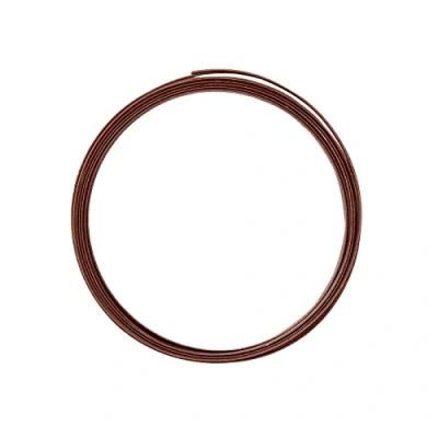 Immagine di Vaessen Creative Filo Metallico di Alluminio con goffratura Piatta, 5 x 1 mm, m Cioccolato