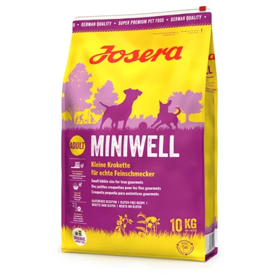 Immagine di JOSERA Miniwell (1 x 10 kg). cibo per cani piccole razze formula extra compatibile con pollame secco super premium adulti confezione da 1