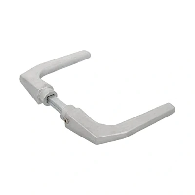 Immagine di Amig Set de Poignées porte d&#039;intérieur Pognée Modèle 2114 104 x 56 mm Élégant et Simple Taille du carré 8 Poignée Ergonomique Aluminium Argenté