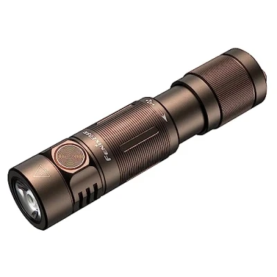 Immagine di FENIX E05R Mini torcia LED ricaricabile con portachiavi, 400 lumen, 64 m, 30 ore massime, ricarica micro USB, 320 mAh, IP68, colore: marrone