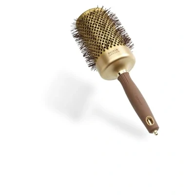 Immagine di Olivia Garden Expert Blowout Shine Dorato &amp; Marrone 65 Spazzola rotonda in ceramica antistatica per piega brillante e senza crespo