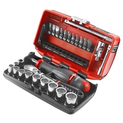 Immagine di Kit di chiavi a bussola metrico 1/4 (6.3 mm) 25 parti Facom RL.NANO112