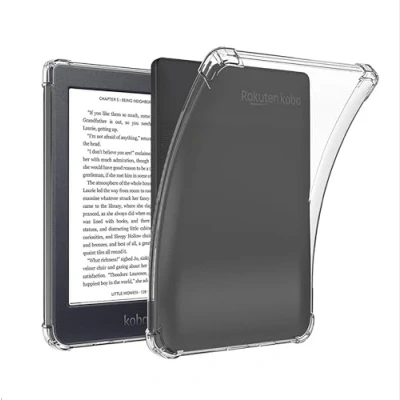 Immagine di GIOPUEY Cover per Tolino Shine 3, Scocca Posteriore in TPU Morbido, Copertura Sottile, Protezione Airbag, Custodia Compatibile con 3 Trasparente