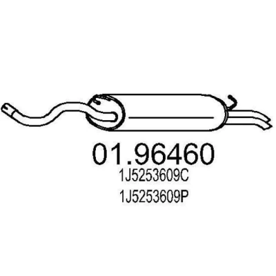 Immagine di MTS 01.96460 Marmitta 1470 SKODA: Octavia I Hatchback