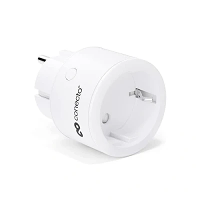 Immagine di conecto® Estensione per presa wireless: 1x wireless, interni, 2300 watt, design compatto, bianco