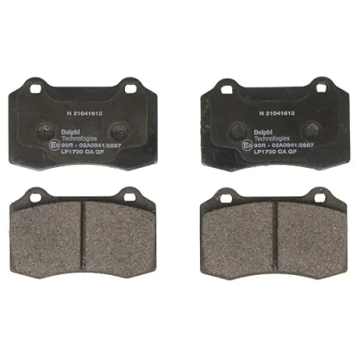 Immagine di DELPHI LP1700 Kit pastiglie freno Non predisposto per contatto segnalazione usura con lamierino anticigolío senza accessori CITROËN: DS3 Hatchback