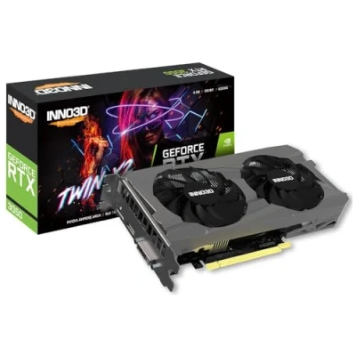 Immagine di Inno 3D Scheda grafica NVIDIA GeForce RTX 3050 TWIN X2 6 GB RAM GDDR6 PCIe x16 DisplayPort, HDMI ™, DVI G Sync