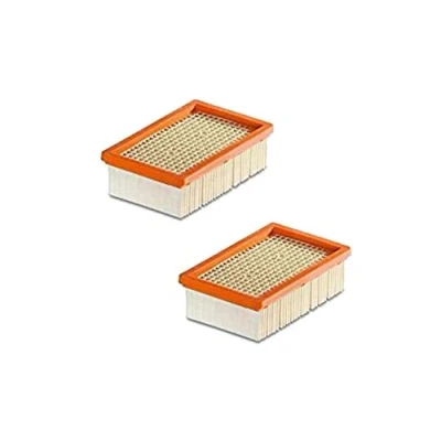 Immagine di 2 filtri a pieghe piatte, per aspirapolvere multiuso Kärcher + umido / secco MV4 MV5 MV6 WD4 WD5 WD6 come 2.863 005.0 WD 4 6 e MV