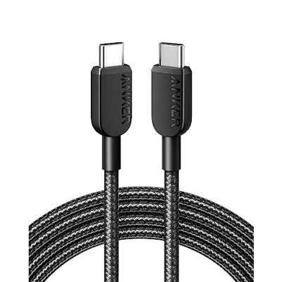 Immagine di Anker Cavo USB C (2.0), (60W/3A) di ricarica rapida per iPhone 15, Samsung Galaxy S22, iPad Pro 2021, Mini 6, Air 4, MacBook 2020, Switch (180 cm)