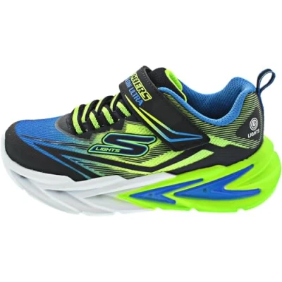 Immagine di Skechers Flex Glow Ultra, Scarpe da Ginnastica, Nero Blu Lime, 31 EU