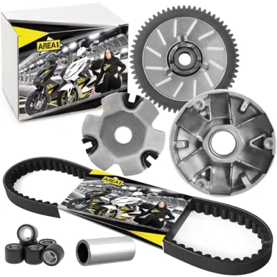 Immagine di Area1 Variomatik di ricambio con cinghia trapezoidale 2 tempi 50 ccm compatibile Agility RS Naked, Dink G Grand Heroism Like People Super8 Super9 Top Boy Vitality Cross