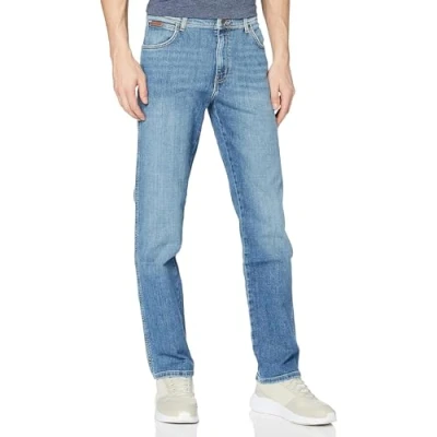 Immagine di Wrangler Texas Stretch Jeans a sigaretta, Uomo, Taglia: 34x34, Worn broke