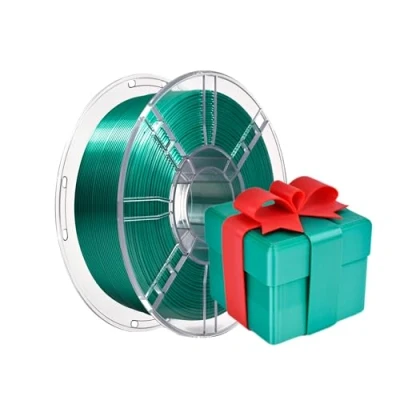 Immagine di PLA Plus (PLA+) Shiny Silk 3D Printer Filamento 1,75 mm, PLA+ Dimensional Accuracy +/ 0,02 bobina da 1 kg (2,2 lbs) per stampanti FDM (verde seta)