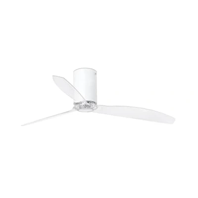 Immagine di Ventilatore da soffitto bianco opaco della Lorefar modello FARO 32039 Diametro 128 cm 3 pale e telecomando 6 velocità incluso