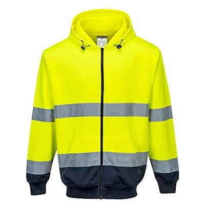 Immagine di Felpa con cappuccio frontale zip bicolore