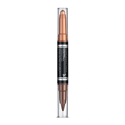 Immagine di Manhattan Eyemazing Ombretto e Matita Doppio Effetto, 2 in 1, resistente all&#039;acqua anti sbavature, Marrone scuro, 002 Molten Metal 1 x 1.6g