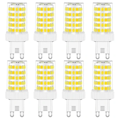 Immagine di Lampadina LED G9 10W Equivalente 50W 100W Lampada Alogena, 800LM, Bianco Freddo 6000K, 220 240V, Non Dimmerabile, Nessun Sfarfallio, Risparmio Energetico, per Lampadari, Plafoniere e Applique, 8 Pezzi