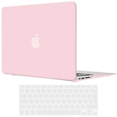 Immagine di TECOOL Custodia MacBook Air 13 Pollici 2017 2010 (A1466 A1369), Case Cover Opaca Rigida Plastica Ultrasottile +Accessori Copritastiera Silicone Italia Layout per Mac A1466 A1369 13,3&quot;, Rosa