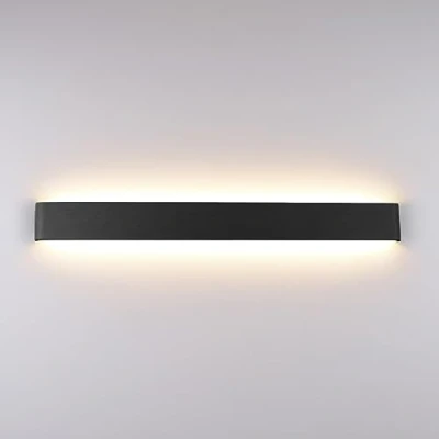 Immagine di Klighten Lampada da Parete LED Interno 30W, 91cm Applique Alluminio Moderne, Muro Up Down per Soggiorno, Camera Letto, Corridoi, Scala, 3000 Lumen, Bianco Caldo 3000K, Negro