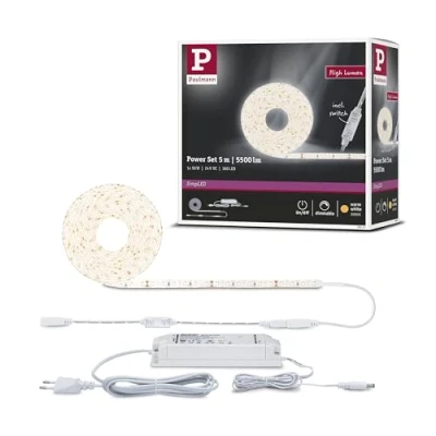 Immagine di Paulmann SimpLED 78957 Kit completo striscia LED con spina 24 V 5 m Bianco caldo 1 pz.