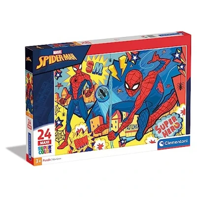 Immagine di Clementoni Puzzle Maxi Spiderman Marvel 24pzs Does Not Apply Supercolor 24 Pezzi Made in Italy, Bambini 3 Anni+, Multicolore, One size, 24216
