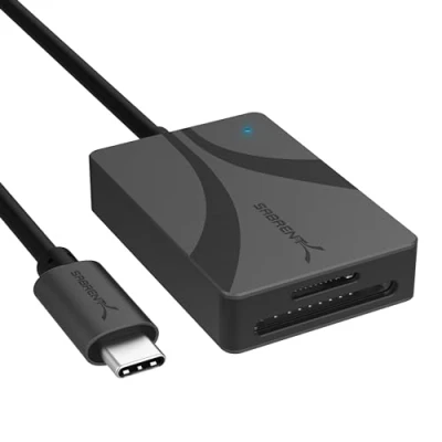 Immagine di SABRENT Lettore Schede Micro SD &amp; SD, Cavo USB Tipo C, Doppio Slot UHS II SDXC o microSDXC 4.0 (CR CSDM)