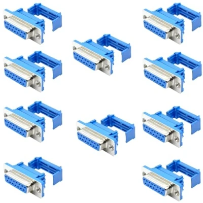 Immagine di Oiyagai 10 pz D SUB DB15 15 Pin Femmina Tipo IDC Connettore a Crimpare per Cavo Piatto