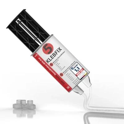 Immagine di DIP Tools KLEBFIX Colla Bicomponente Epossidica per Legno, Metallo, Vetro, Plastica e Altro Ancora in Soli 5 minuti (1x25ml)