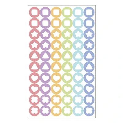 Immagine di Haberdashery Online Set Abbinamento Calzini, 60 Etichette Termoadesive, Facile Utilizzo, Resistente al Lavaggio, Adatti per Tutta la Famiglia Colore: FORMS, Dimensione: 1,5 cm