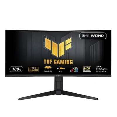 Immagine di Asus TUF Gaming VG34VQL3A Monitor da gioco ERP F (A G) 86.4 cm (34 pollici) 3440 x 1440 Pixel 21:9 1 ms DisplayPort, HDMI ™, Cuffie (jack 3,5 mm), USB A