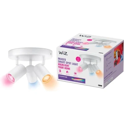 Immagine di WiZ 8719514554511 IMAGEO Spots 3x5W W 22 65K RGB RD Plafoniera LED 15 Bianco