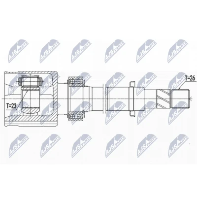 Immagine di NTY NPW NS 095 Albero motore / Semiasse Assale anteriore Dx 417mm
