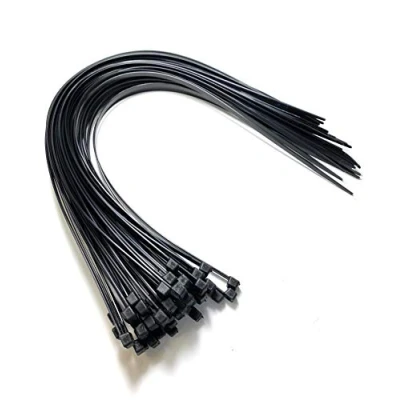 Immagine di fascette fermacavi, 450 mm x 4,8 mm, extra lunghe, in nylon di alta qualità (200, nere)