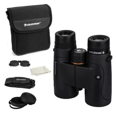 Immagine di Celestron 72322 Nature DX 8x42 binocoli per esterni e birdwatching, completamente multistrato con prismi BaK 4, rinforzato in gomma, resistente ad acqua nebbia