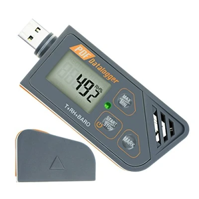 Immagine di Datalogger USB Digitale Impermeabile Umidità Temperatura E Pressione Dati Barometrici Indicatore Di Registrazione, Generare Report PDF Excel LED Indicator