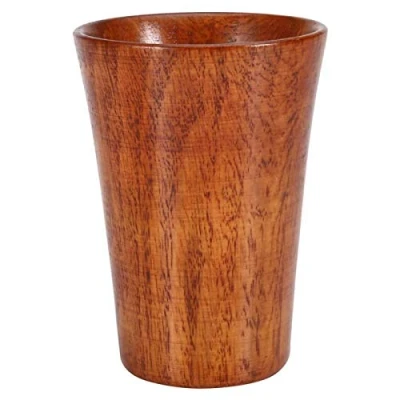 Immagine di tazza in legno naturale, di giuggiola, per bere tè naturale primitivo fatto a mano birra contenitore latte caffè portatile/esterno/bere/caffè