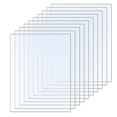 Immagine di 10 Pezzi Fogli Acrilici Trasparenti A4 Spessore 2 mm, Lastre Rigide per Cornici, Pittura e Progetti di Artigianato(21 x 29.7 cm)