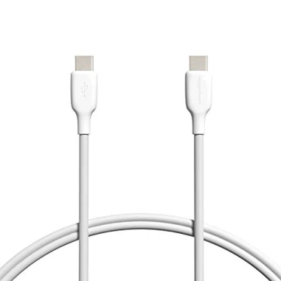 Immagine di Amazon Basics Cavo da USB C a 2.0 ricarica rapida, velocità 480 Mbps, 60W, certificazione IF, per Apple iPhone 15, iPad, Samsung Galaxy, tablet, laptop, 0.91 m, bianco
