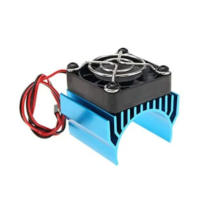 Immagine di VGOL Dissipatore di calore del motore RC con ventola raffreddamento per 540 550 3650 3660 modello auto telecomando parte ricambio in lega alluminio blu