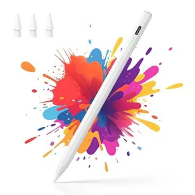 Immagine di Hastraith Penna per Apple iPad 2018 2025, Ricarica Rapida in 13 Minuti, Sensibilità All&#039;inclinazione &amp; Palm Rejection, Pencil 6 11/Pro 3 7/Air 7/Mini 5 7 Generazione, Bianco