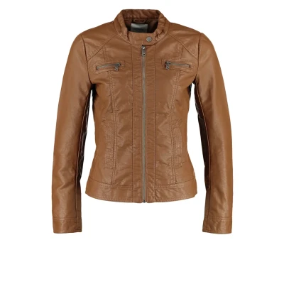 Immagine di ONLY Onlbandit Biker NOOS OTW Giacca in similpelle, Donna, Taglia: 36, Cognac