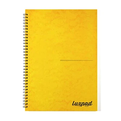 Immagine di Silvine Luxpad Quaderno formato A4, in carta, a righe, 120 pagine, colore: Giallo