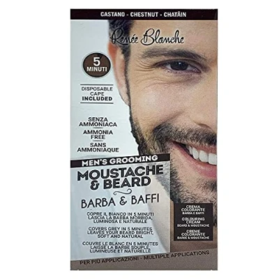 Immagine di Renee Blanche Colorazione Per Barba E Baffi Tintura Colore Castano 20 ml tubo colorante + sviluppatore 10 shampoo