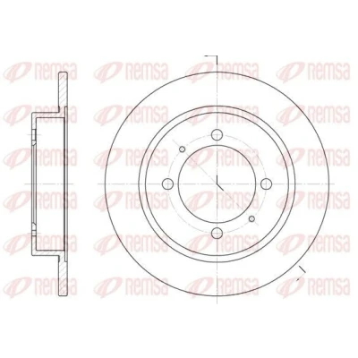 Immagine di REMSA 6447.00 Disco freno Assale posteriore 260, 260 10 4 pieno VOLVO: V40 Station Wagon, S40 I, MITSUBISHI: Space Star