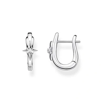 Immagine di Thomas Sabo Orecchini a Cerchio da Donna in Argento Sterling 925 e Argento, Bianco, CR654 643 21