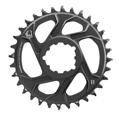 Immagine di Sram Nero, Accessorio Corona Direct Mount SL 11/12 velocità 6mm Offset Unisex Adulto, 38 Denti