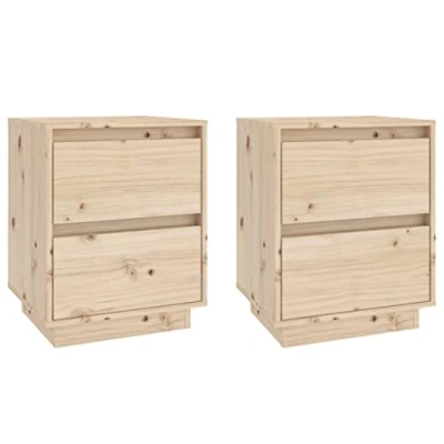 Immagine di vidaXL Comodini 2 pz 40x35x50 cm in Legno Massello di Pino