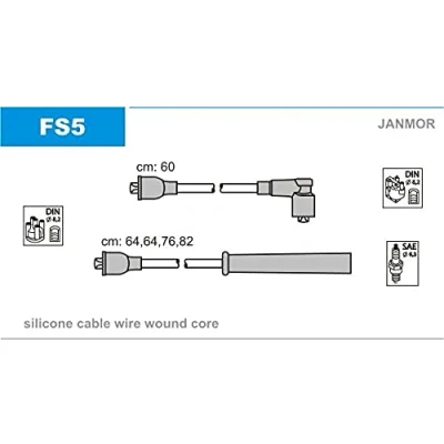 Immagine di JANMOR FS5 Kit Cavi Accensione FORD: Sierra Mk2 Hatchback, FIESTA 1, 2