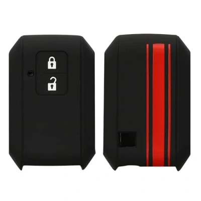 Immagine di kwmobile Custodia Coprichiave Compatibile con Suzuki 2 tasti Keyless Go Cover Copritelecomando Chiave Auto Copri Chiavi Macchina Strisce Rally
