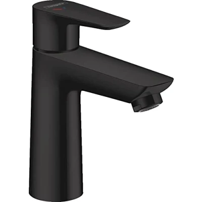 Immagine di hansgrohe 71714670 Talis E 110 CoolStart Miscelatore monocomando per lavabo, senza piletta di scarico, colore: Nero opaco
